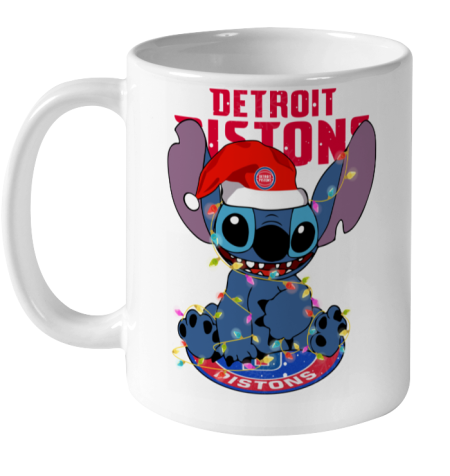 Detroit Pistons NBA noel stitch Basketball Christmas Ceramic Mug 11oz