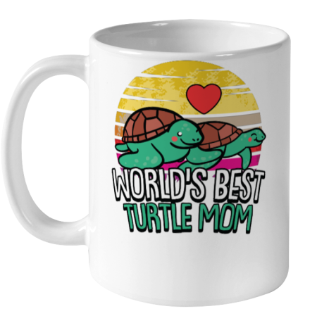 Turtle Mom Retro Reptile Pet Animal Mommy Mama Momma Mother Ceramic Mug 11oz