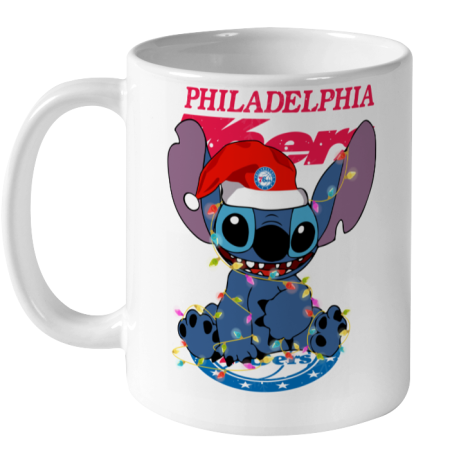 Philadelphia 76ers NBA noel stitch Basketball Christmas Ceramic Mug 11oz