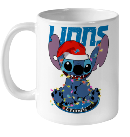 Detroit Lions NFL Football noel stitch Christmas Ceramic Mug 11oz