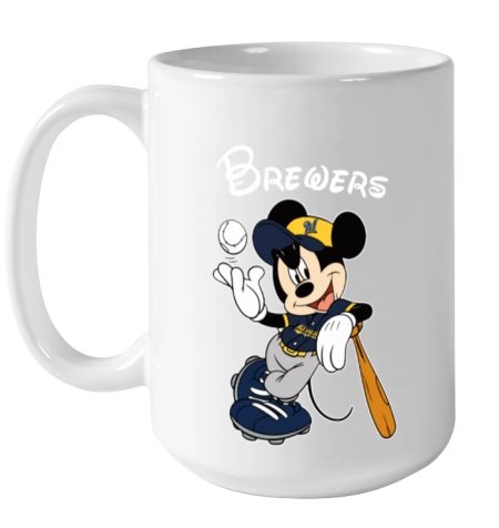 qstz baseball mickey team milwaukee brewers ceramic mug 150 54 front white