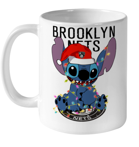 Brooklyn Nets NBA noel stitch Basketball Christmas Ceramic Mug 11oz