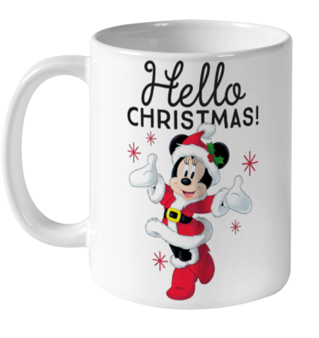Disney Santa Minnie Mouse Hello Christmas Holiday Ceramic Mug 11oz