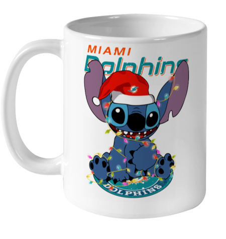 Miami Dolphins NFL Football noel stitch Christmas Ceramic Mug 11oz