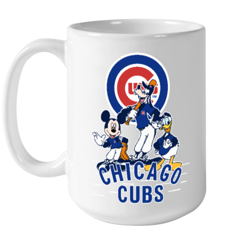 m5nq chicago cubs mickey mouse donald duck goofy ceramic mug 150 54 front white