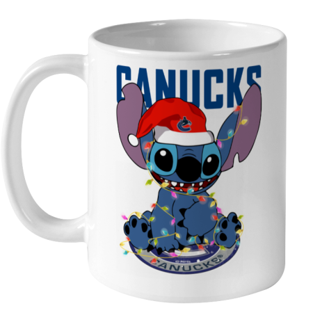 Vancouver Canucks NHL Hockey noel stitch Christmas Ceramic Mug 11oz