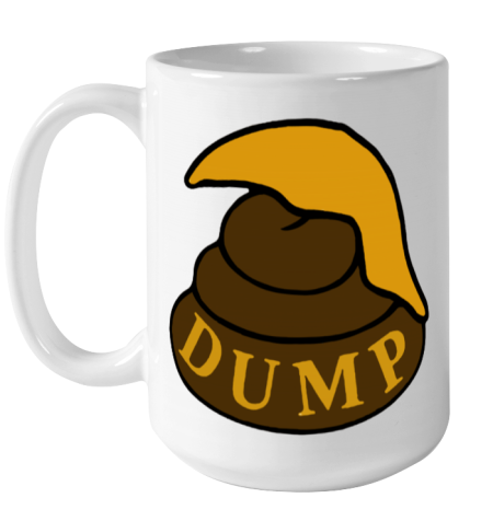 jivo trump dump a piece of shit with trump hair ceramic mug 150 54 front white