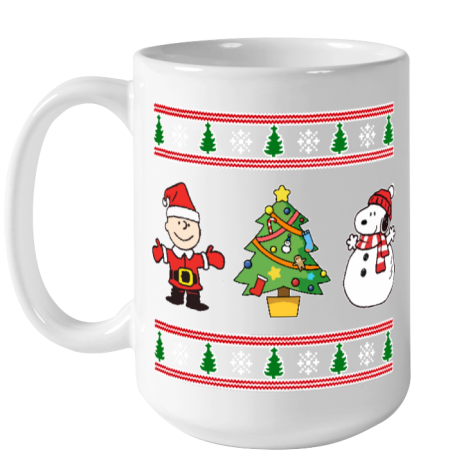 pnml snoopy and woodstock ugly christmas ceramic mug 150 54 front white