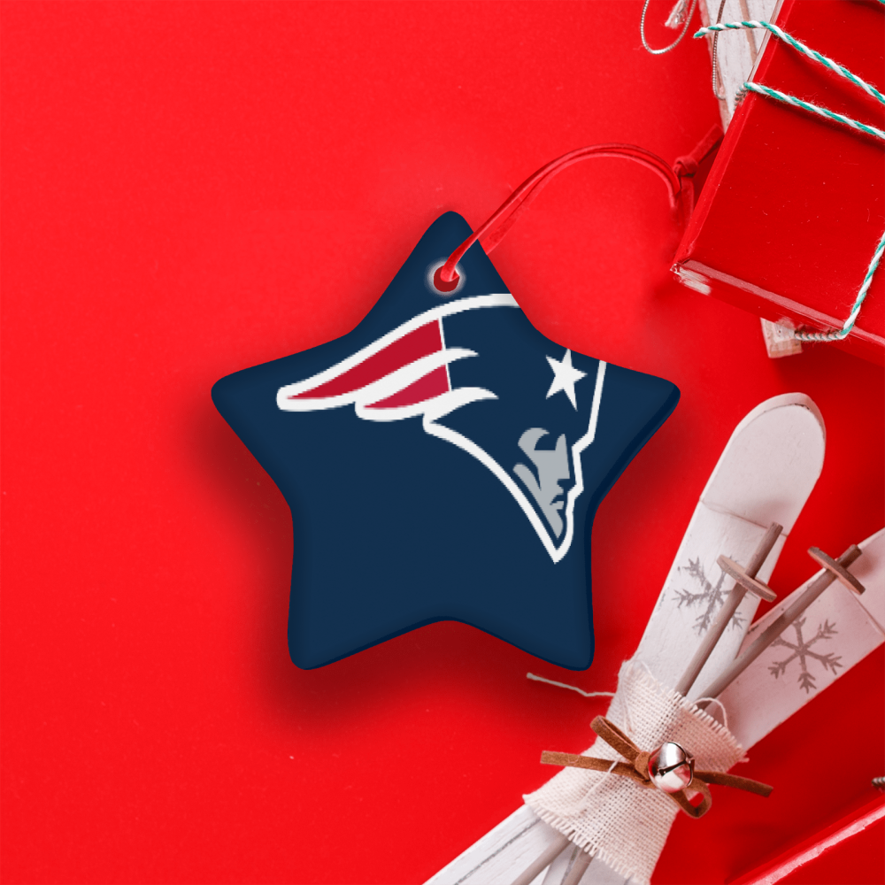 New Englands Patriots NFL Team Spirit Ceramic Star Ornament