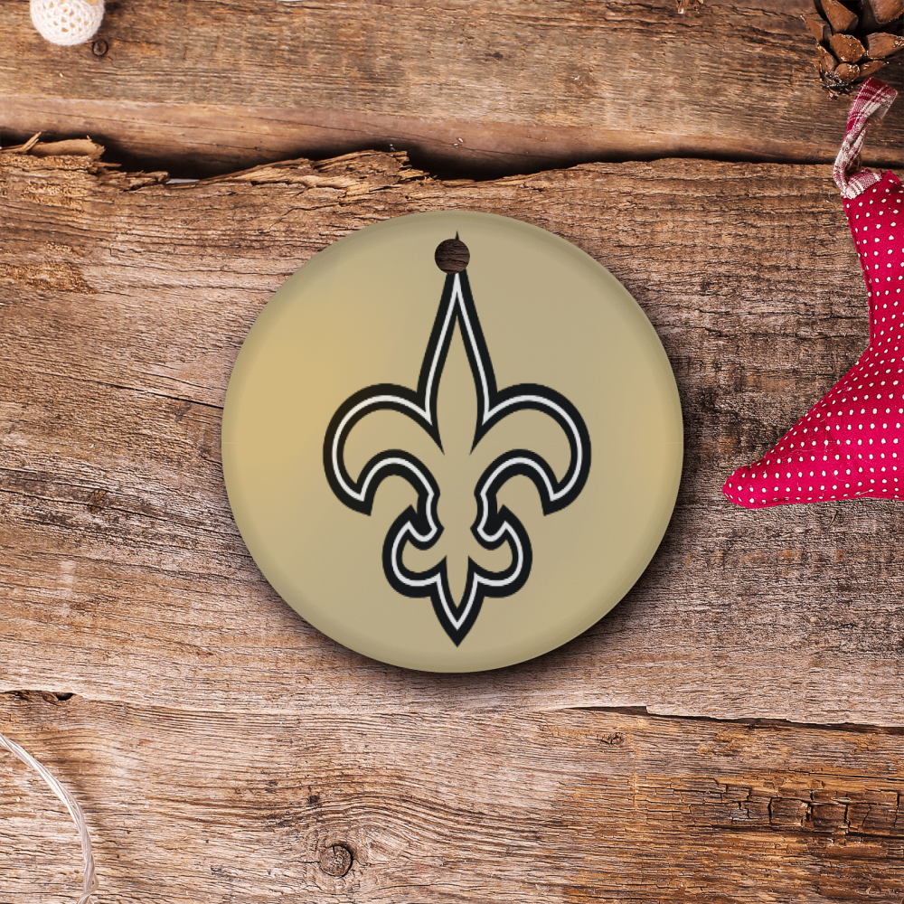 New Orleans Saints NFL Team Spirit Ceramic Circle Ornament