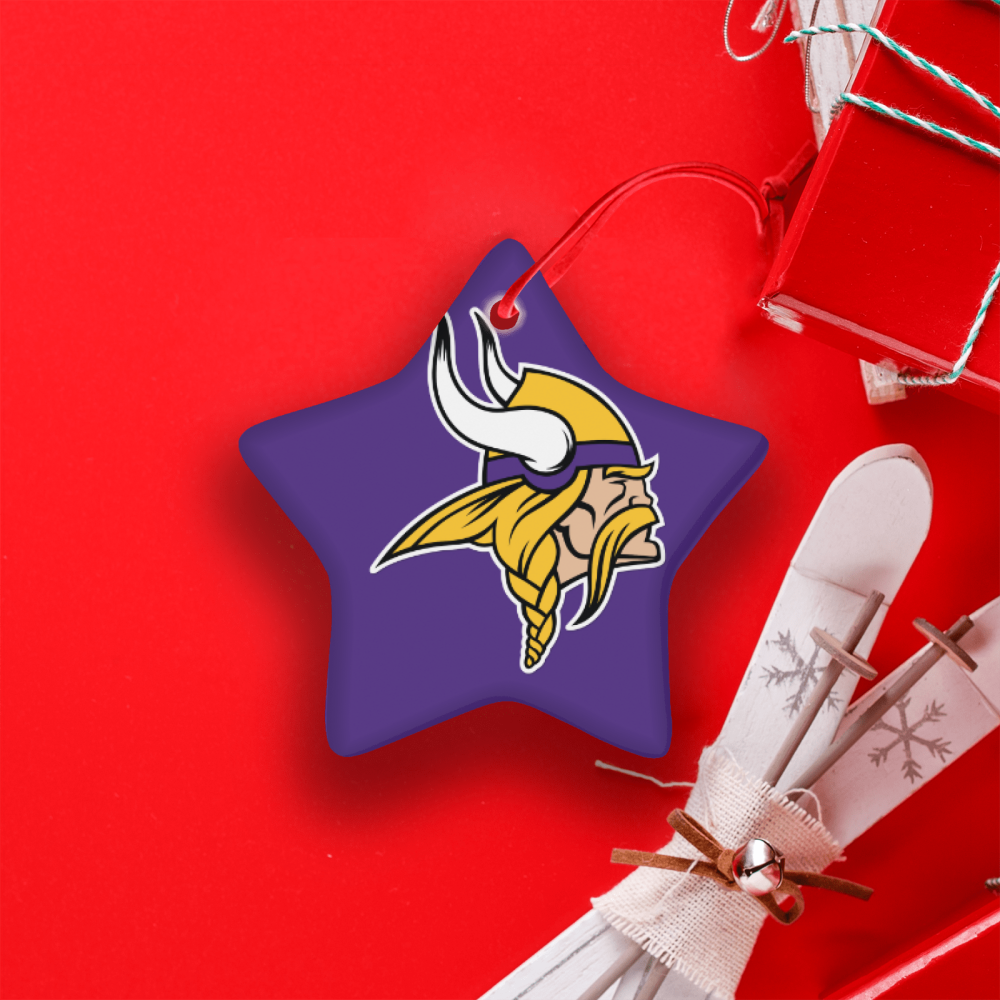 Minnesota Vikings NFL Team Spirit Ceramic Star Ornament