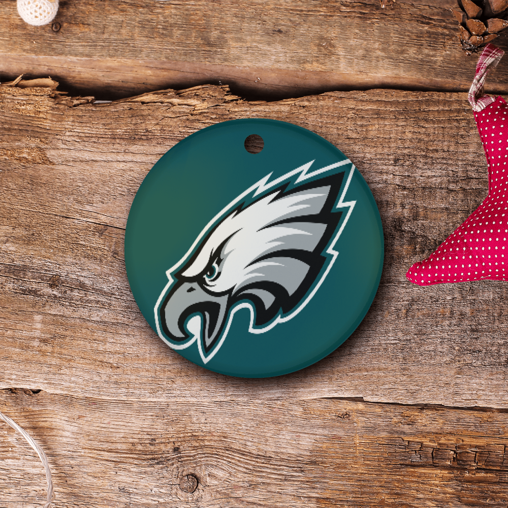Philadelphia Eagles NFL Team Spirit Ceramic Circle Ornament