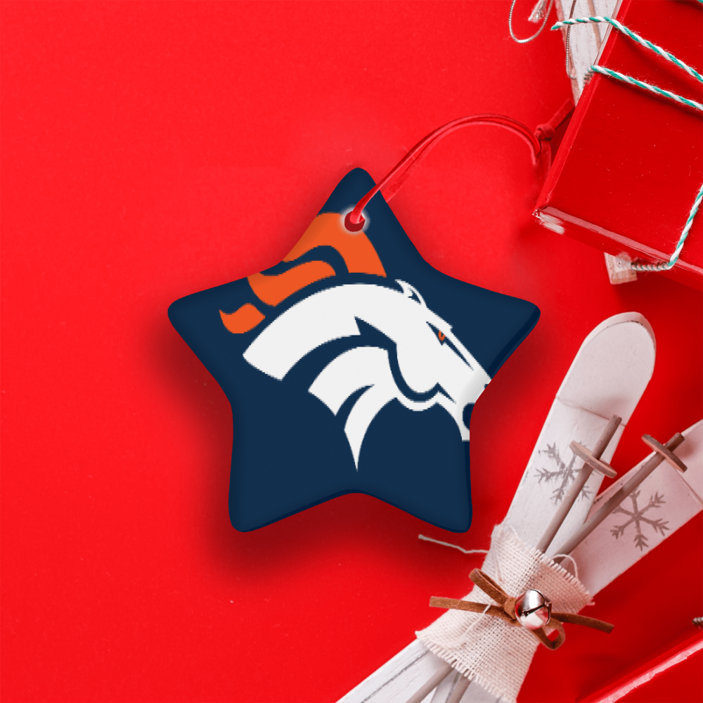 Denver Broncos NFL Team Spirit Ceramic Star Ornament