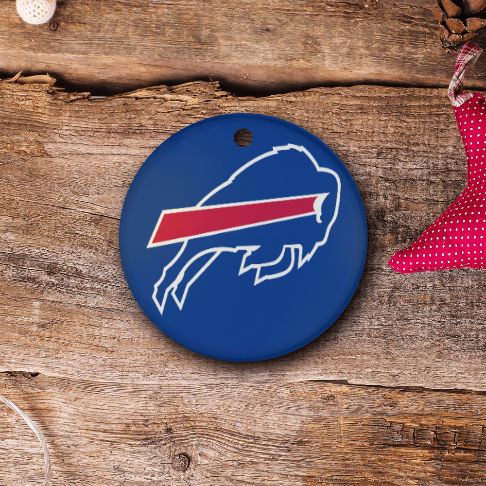 Buffalo Bills NFL Team Spirit Ceramic Circle Ornament