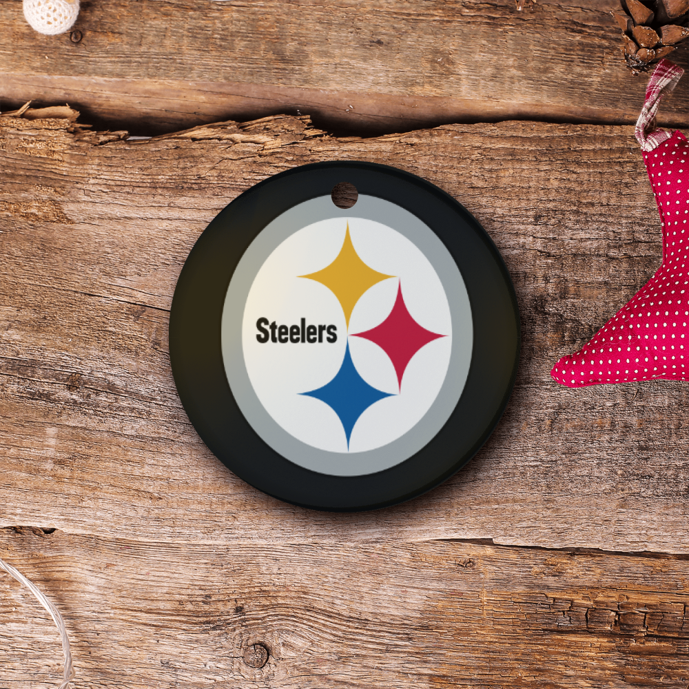 Pittburg Steelers NFL Team Spirit Ceramic Circle Ornament