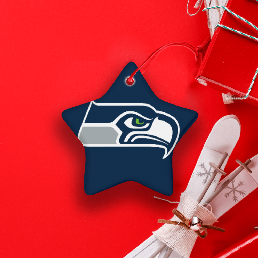Seattle Seahawks NFL Team Spirit Ceramic Star Ornament
