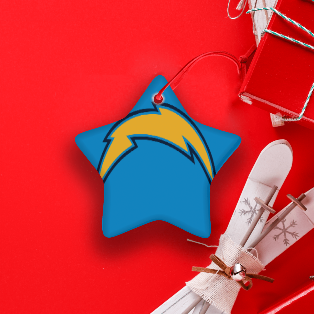 Los Angeles Chargers NFL Team Spirit Ceramic Star Ornament