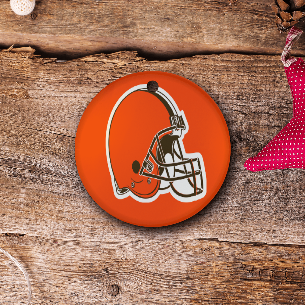Cleveland Browns NFL Team Spirit Ceramic Circle Ornament