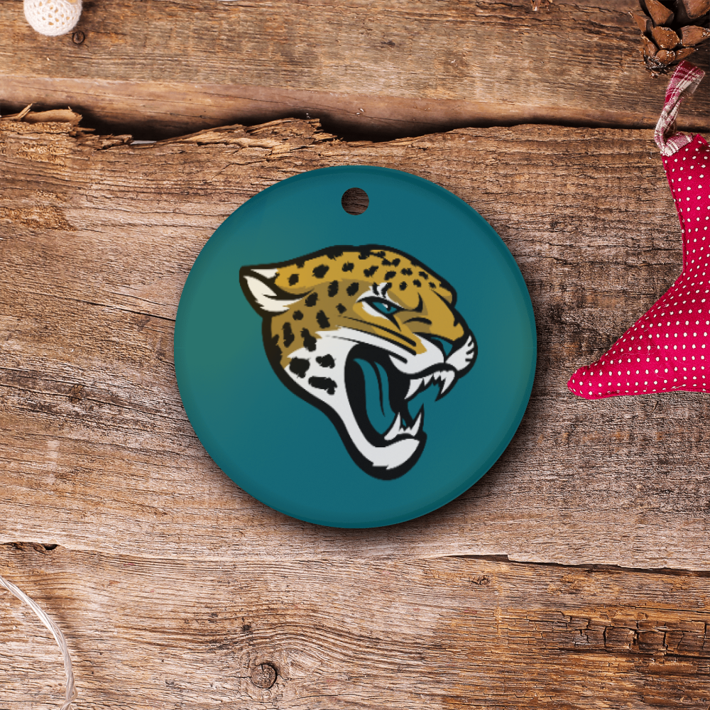 Jacksonville Jaguars NFL Team Spirit Ceramic Circle Ornament