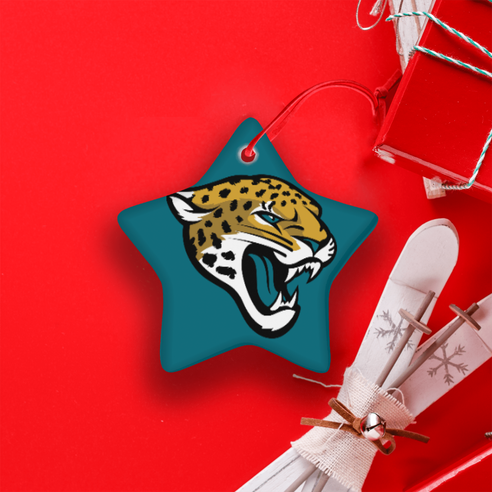 Jacksonville Jaguars NFL Team Spirit Ceramic Star Ornament
