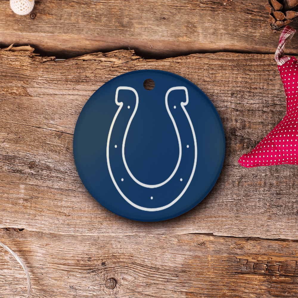Indinapolis Colts NFL Team Spirit Ceramic Circle Ornament