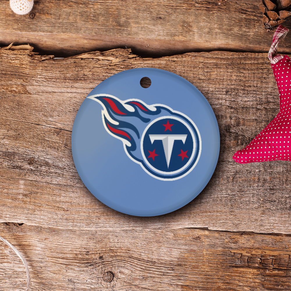 Tenneessee Titans NFL Team Spirit Ceramic Circle Ornament