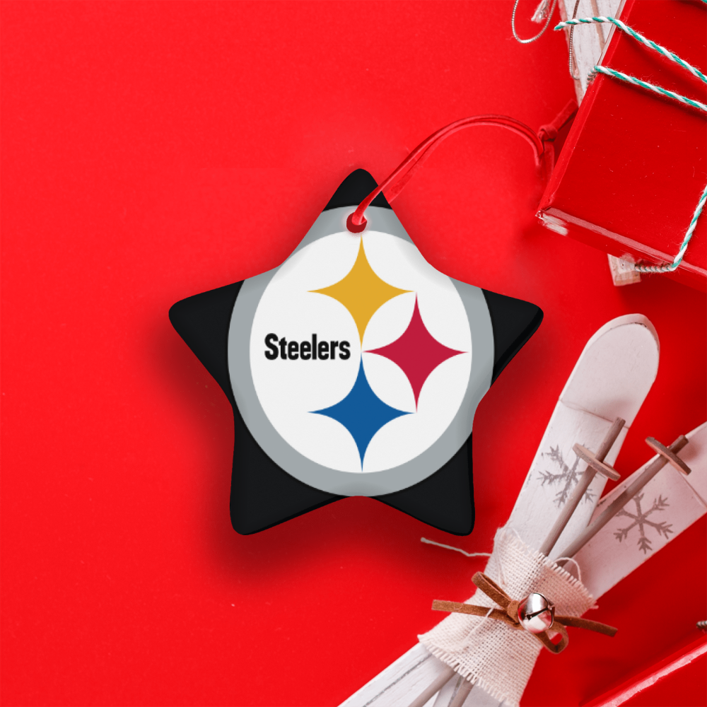 Pittburg Steelers NFL Team Spirit Ceramic Star Ornament