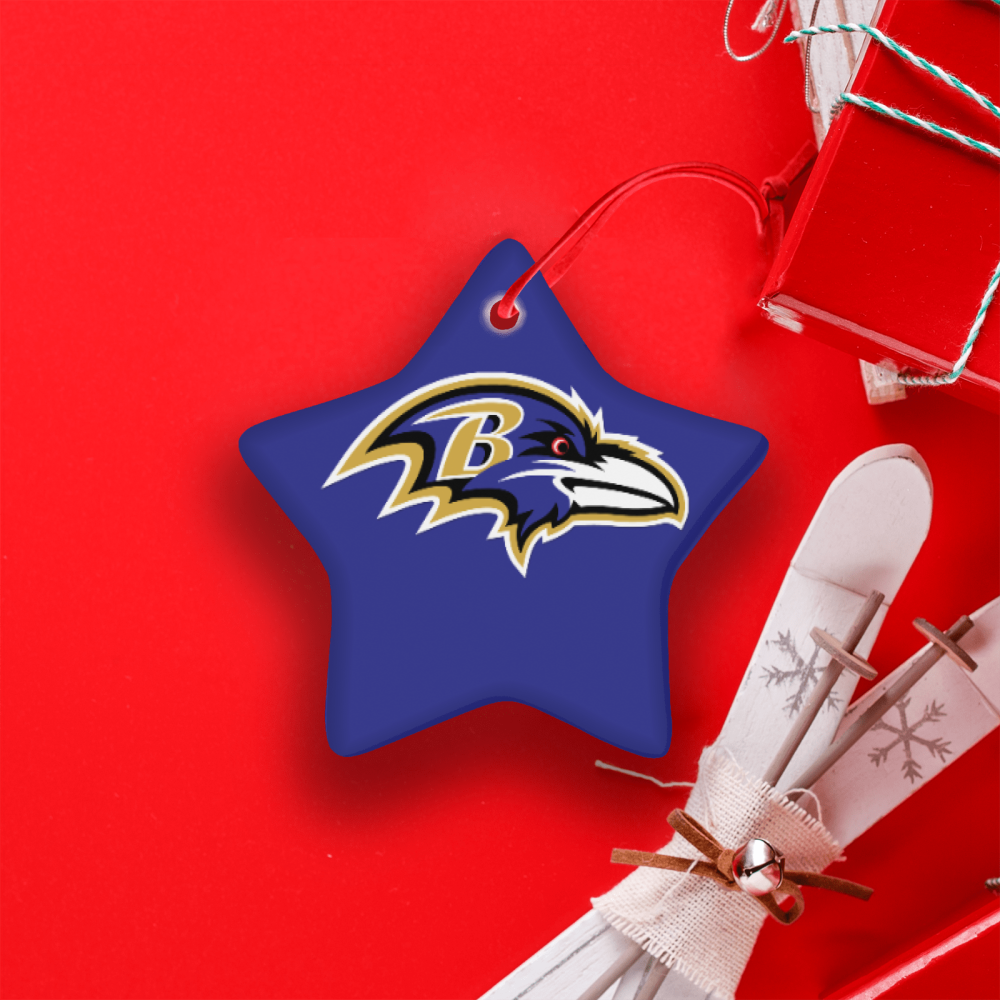 Baltimore Ravens NFL Team Spirit Ceramic Star Ornament