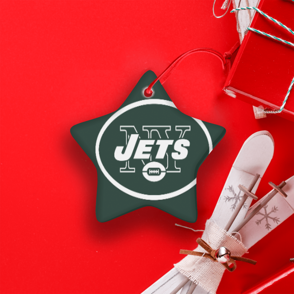 New York Jets NFL Team Spirit Ceramic Star Ornament