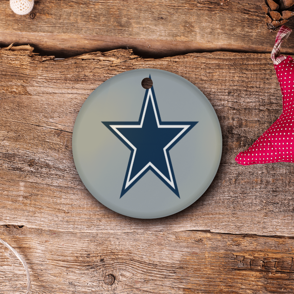 Dallas Cowboys NFL Team Spirit Ceramic Circle Ornament