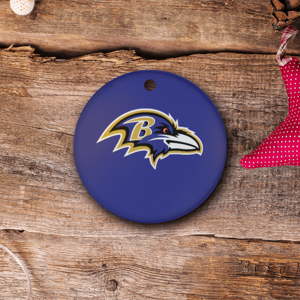 Baltimore Ravens NFL Team Spirit Ceramic Circle Ornament