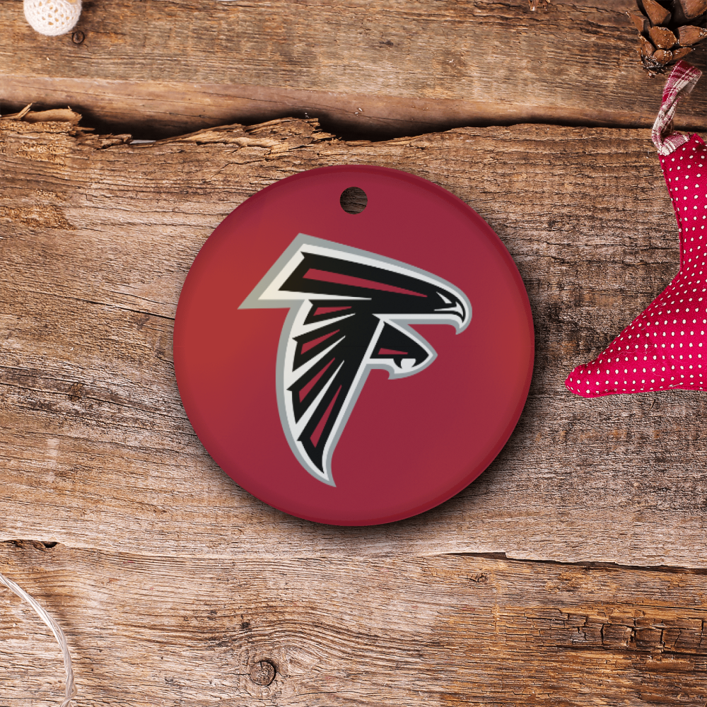 tted atlanta falcons nfl team spirit circle ornament 66 front white
