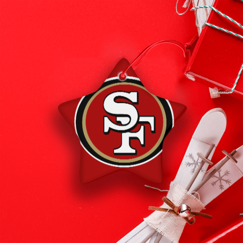 San Francisco 49ers NFL Team Spirit Ceramic Star Ornament