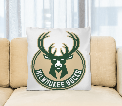 NBA Milwaukee Bucks Logo Square Pillow