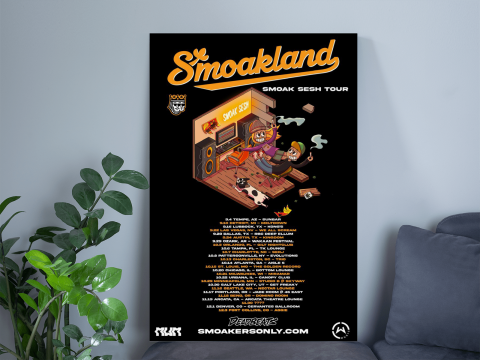 Smoakland Smoak Sesh Tour 2022 Poster