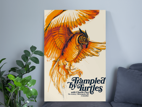 11 26 2022 Trampled by Turtles With Charlie Parr Armory Minneapolis MN Poster