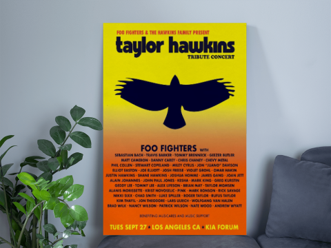 Taylor Hawkins Tribute Concert Tues Sept 27th, Los Angeles CA, KIA Forum Poster